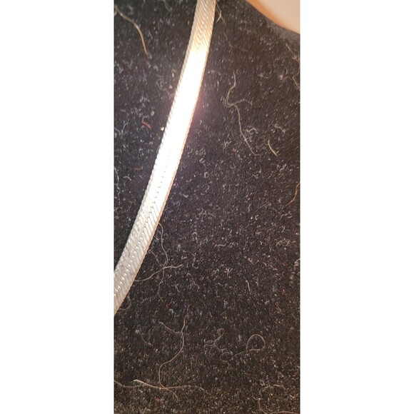 925 Solid Sterling Silver Herringbone chain necklace 18", 6mm 16.2 grams Bling! - Picture 3 of 13